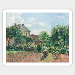 The Artist's Garden at Eragny by Camille Pissarro Sticker